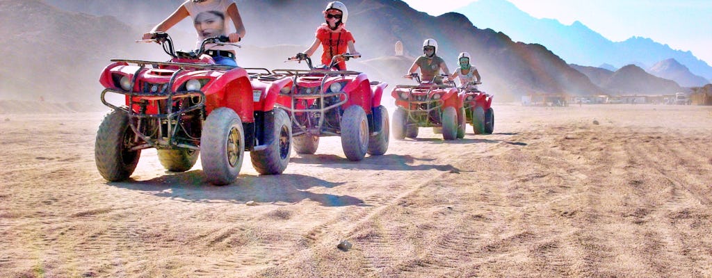 Quad bike morning tour with camel ride and tea in Hurghada