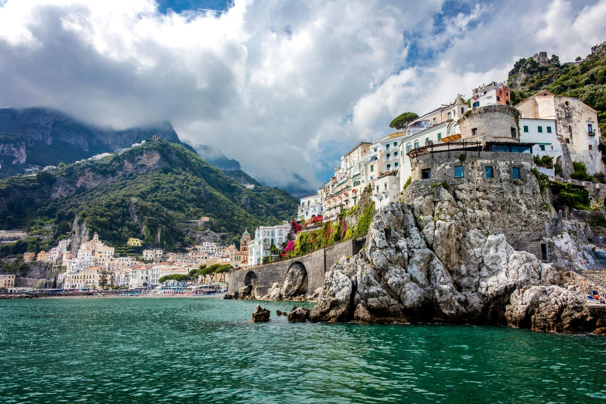 Full-day Positano and Amalfi boat tour with lunch