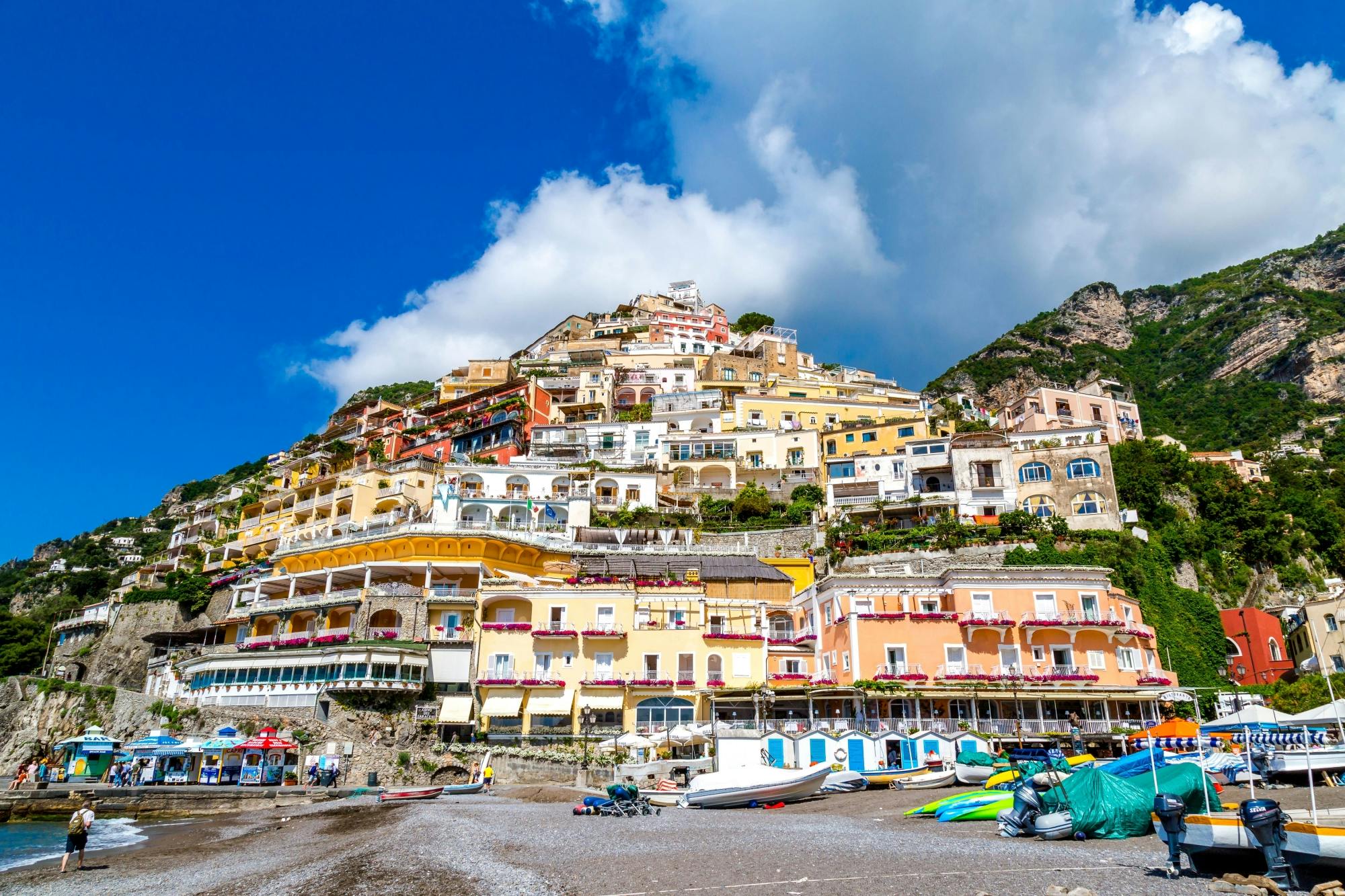 Full-day Positano and Amalfi boat tour with lunch