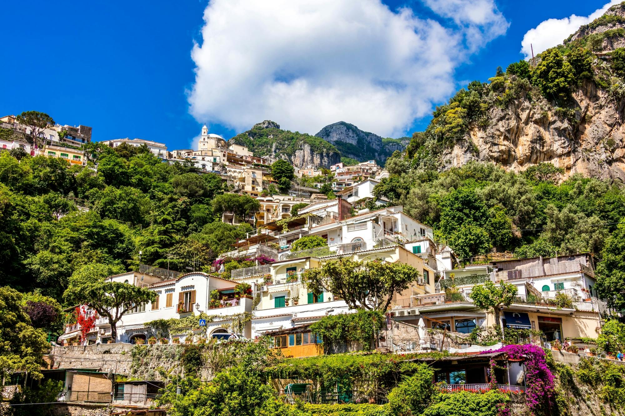 Full-day Positano and Amalfi boat tour with lunch