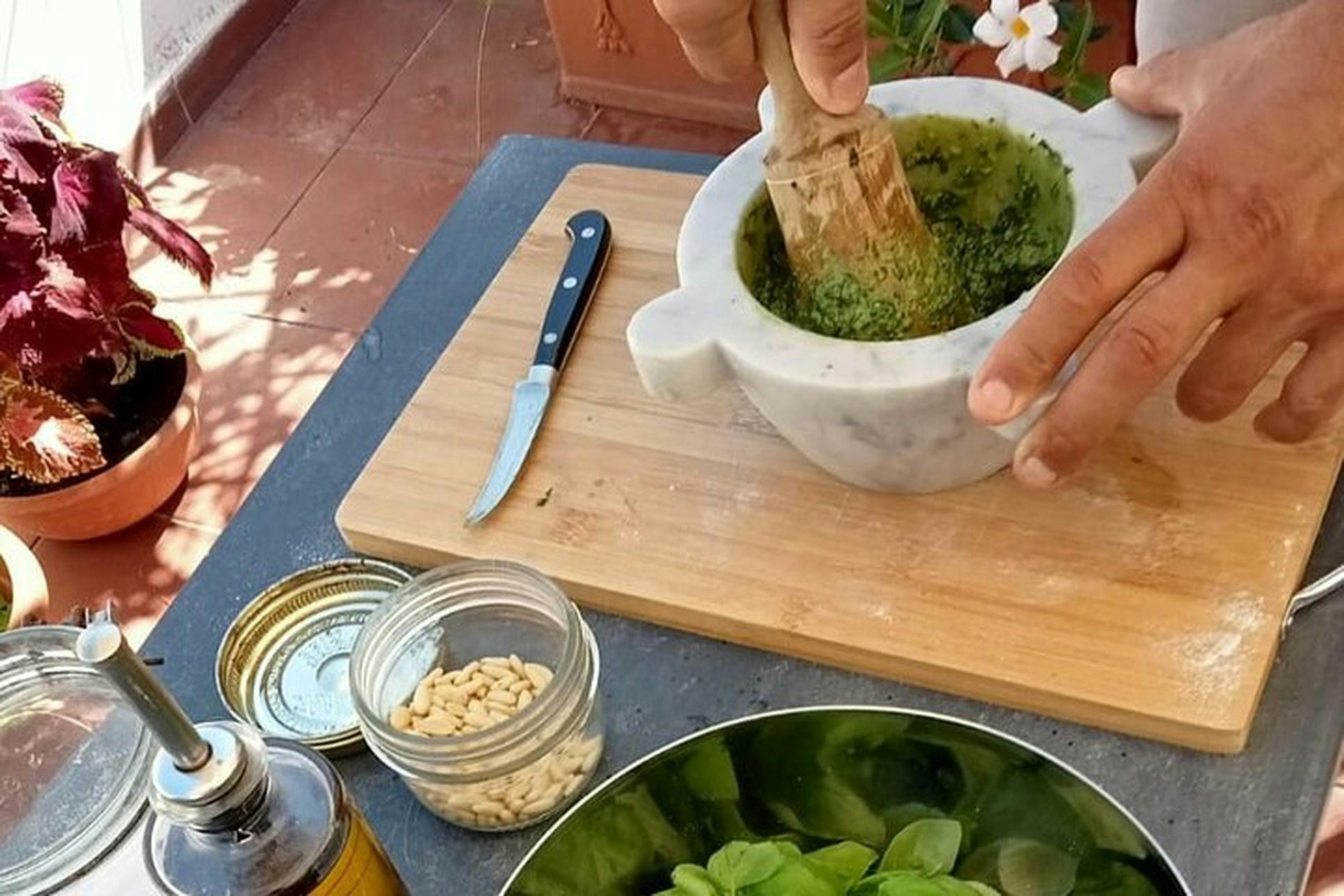 Homemade Pasta and Pesto Local Chef Class with Wine