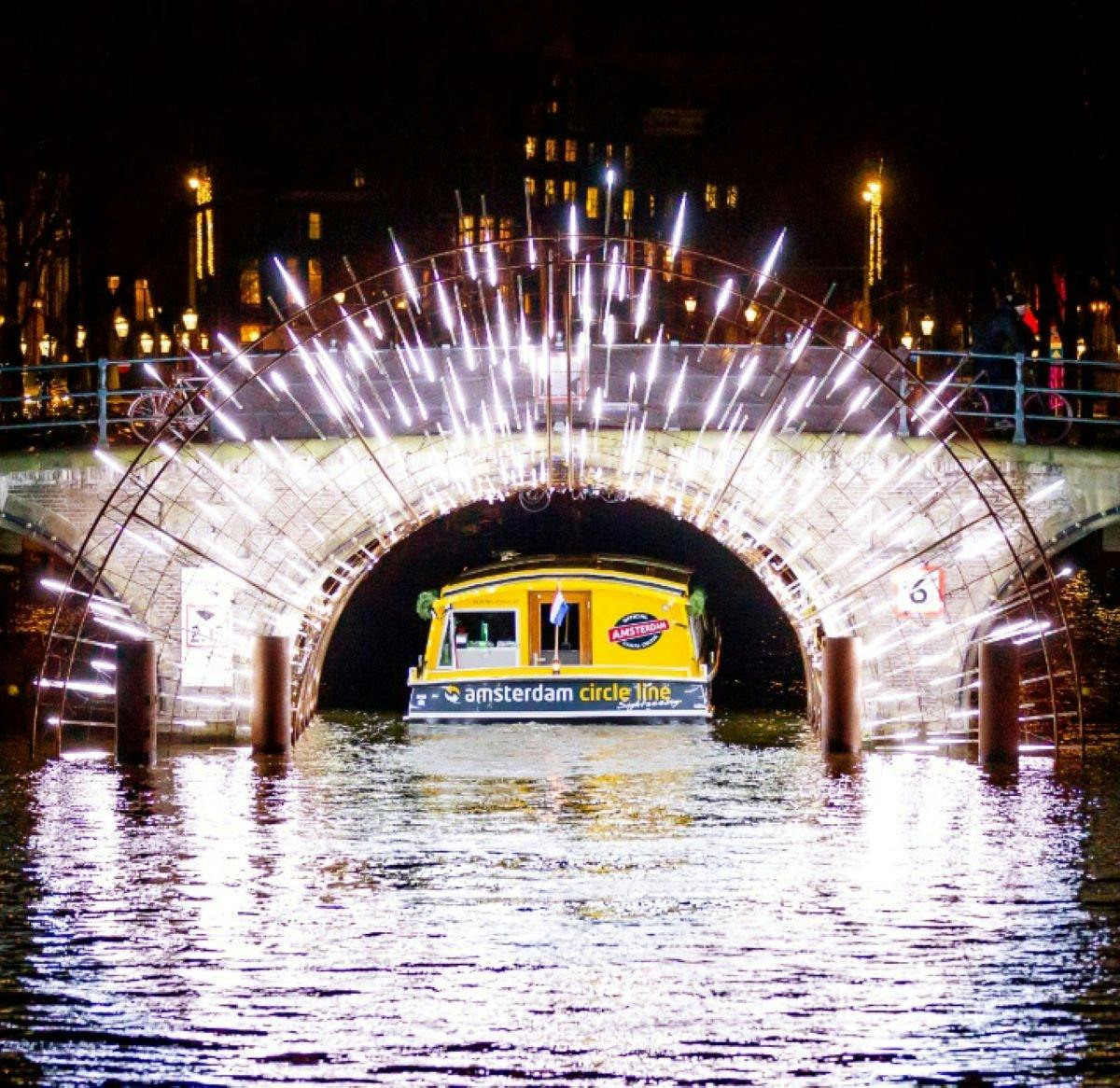 Amsterdam Light Festival Electric Boat Cruise from Winter Stall