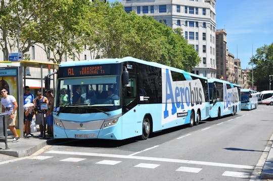 Barcelona Airport Shuttle Aerobús: Round-Trip Transfer to City Centre