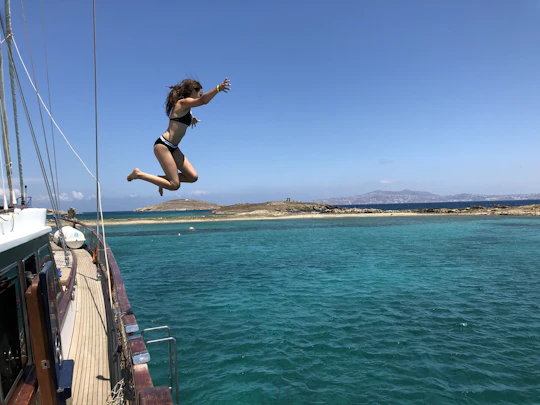 Mykonos yacht cruise to Rhenia Island and guided tour of Delos