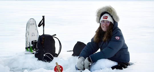 Levi ijsvissen en sneeuwscootertocht