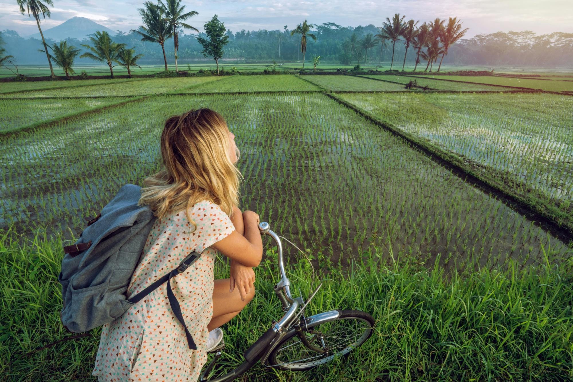 Tour in bicicletta elettrica della campagna di Ubud con Green Bikes