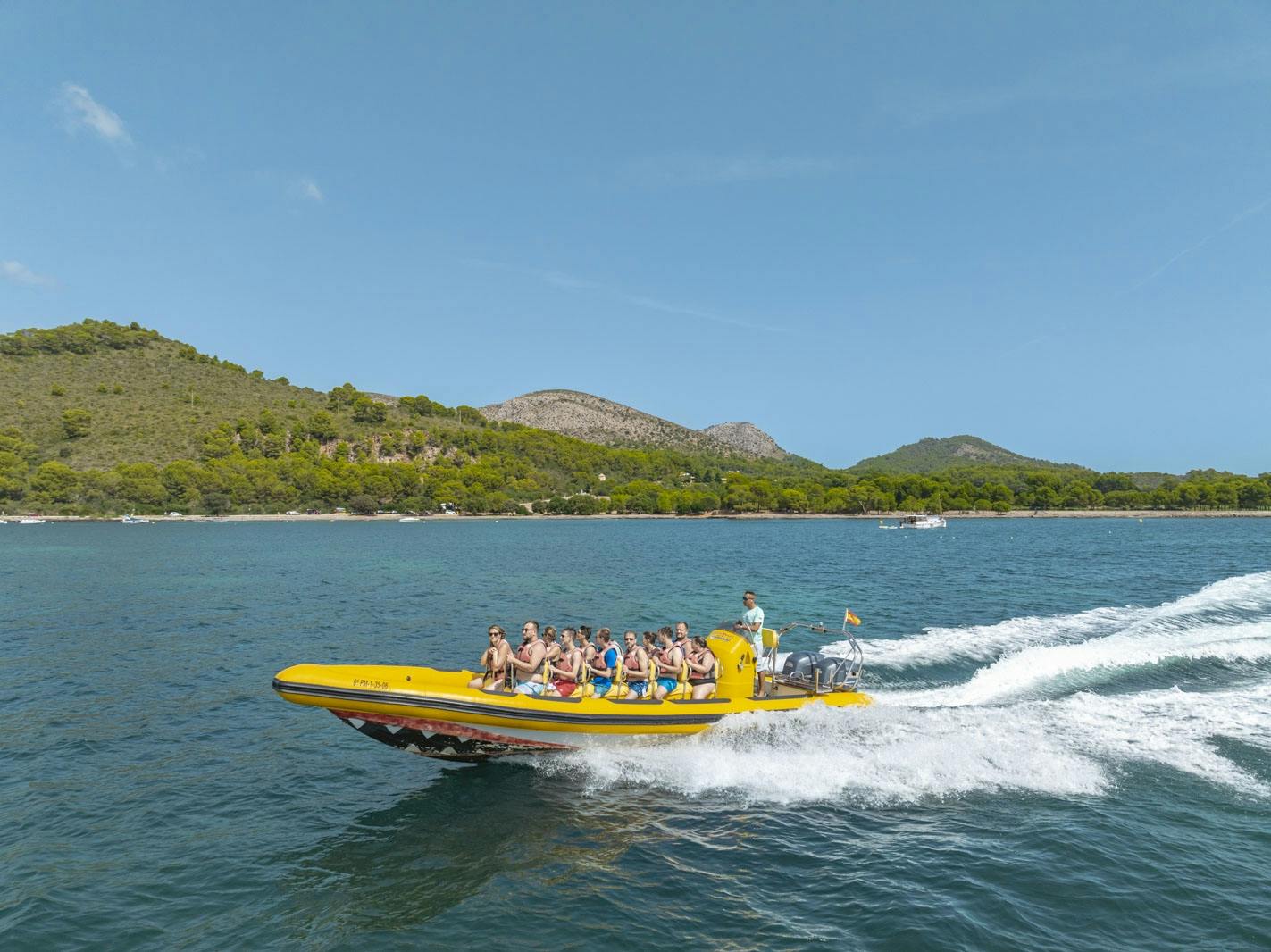 Aventura en lancha rápida en Mallorca