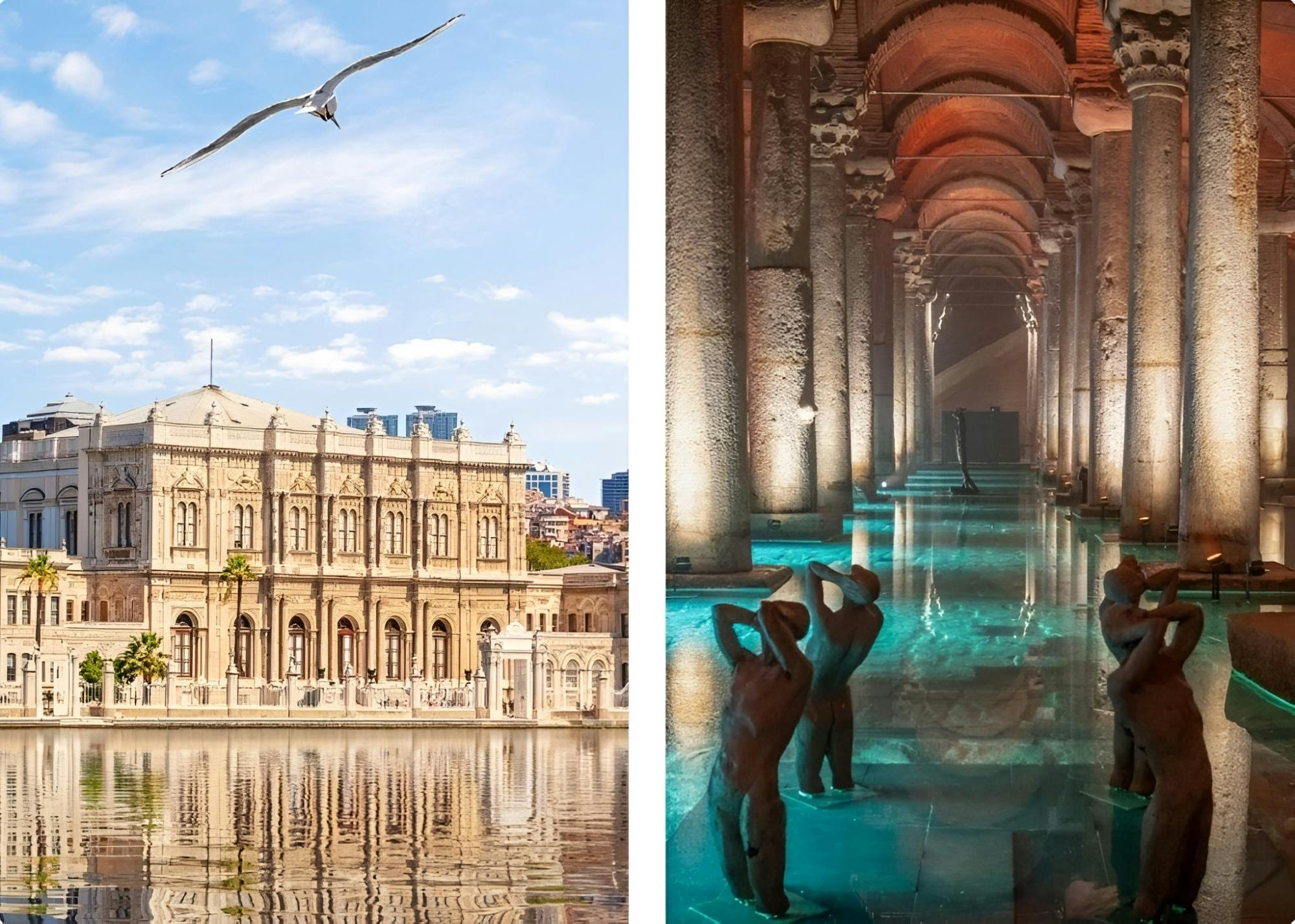 Skip-the-Line Combo Ticket for Dolmabahce Palace and Basilica Cistern