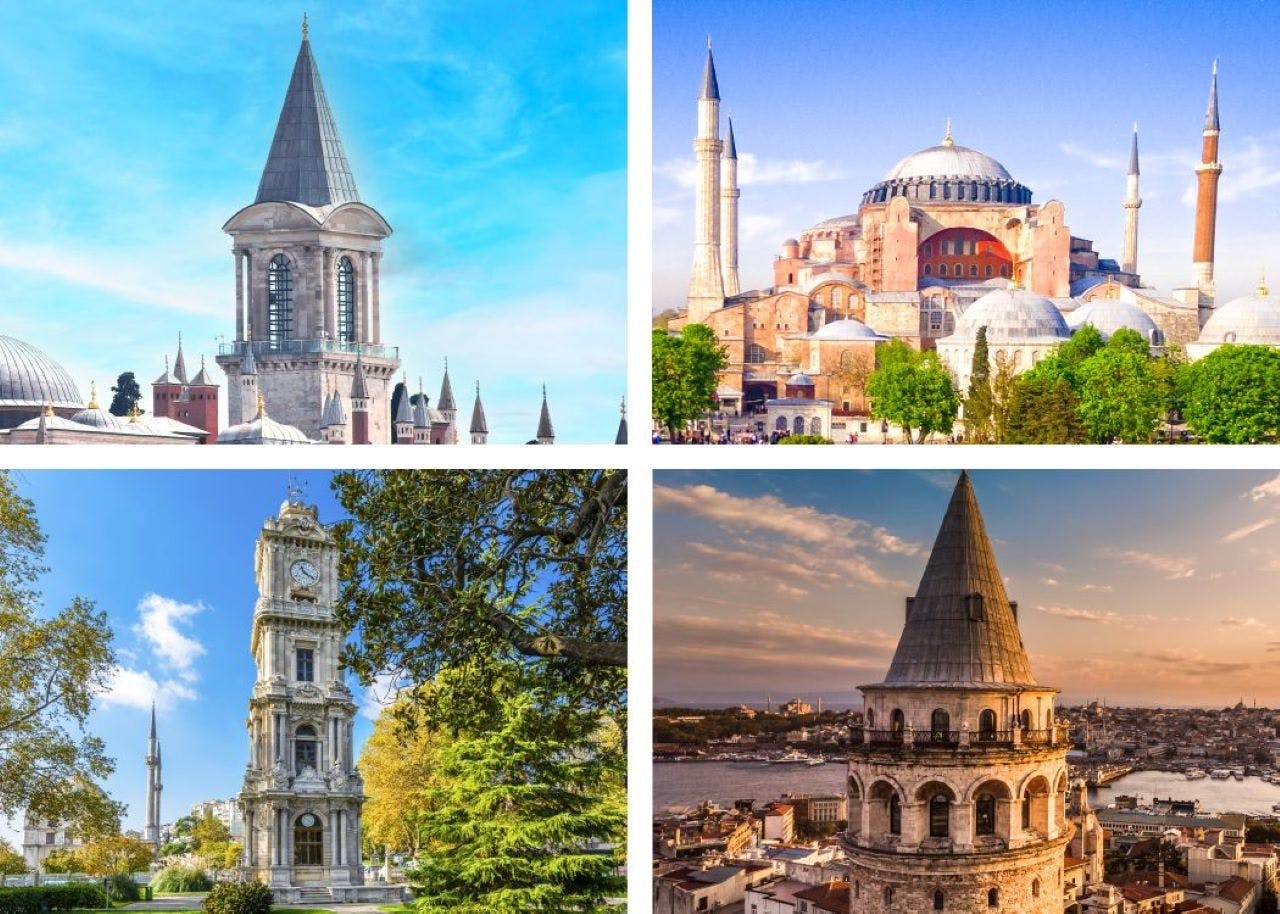 Galata Tower, Hagia Sophia, Topkapi and Dolmabahce Palace Combo Ticket