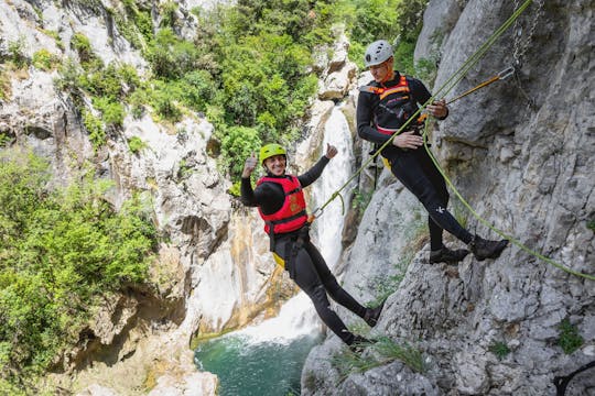 Extreme canyoning on the river Cetina