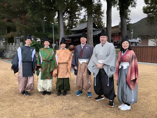 Traditional Japanese Kemari Game in Muromachi-Style Attire