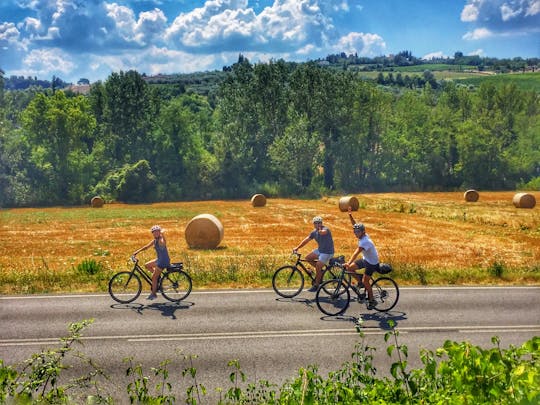 Fietstocht door Toscane door de heuvels van Chianti met wijnproeverij