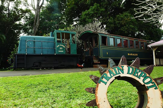 Paquete Gold Premier de Luau Kalamaku con experiencia de viaje en tren