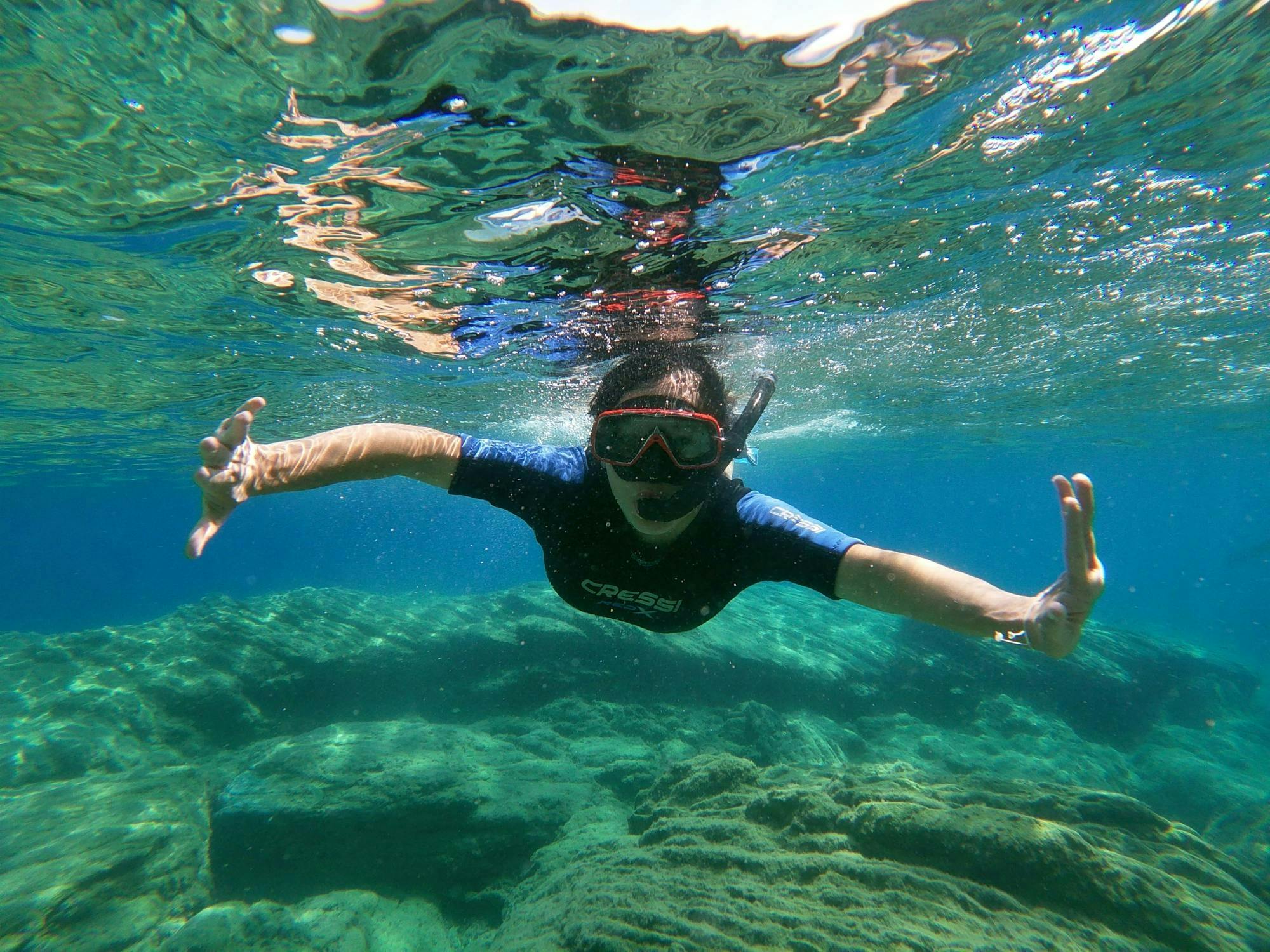 Heraklion Guided Boat Tour with Snorkeling in the Mediterranean Sea