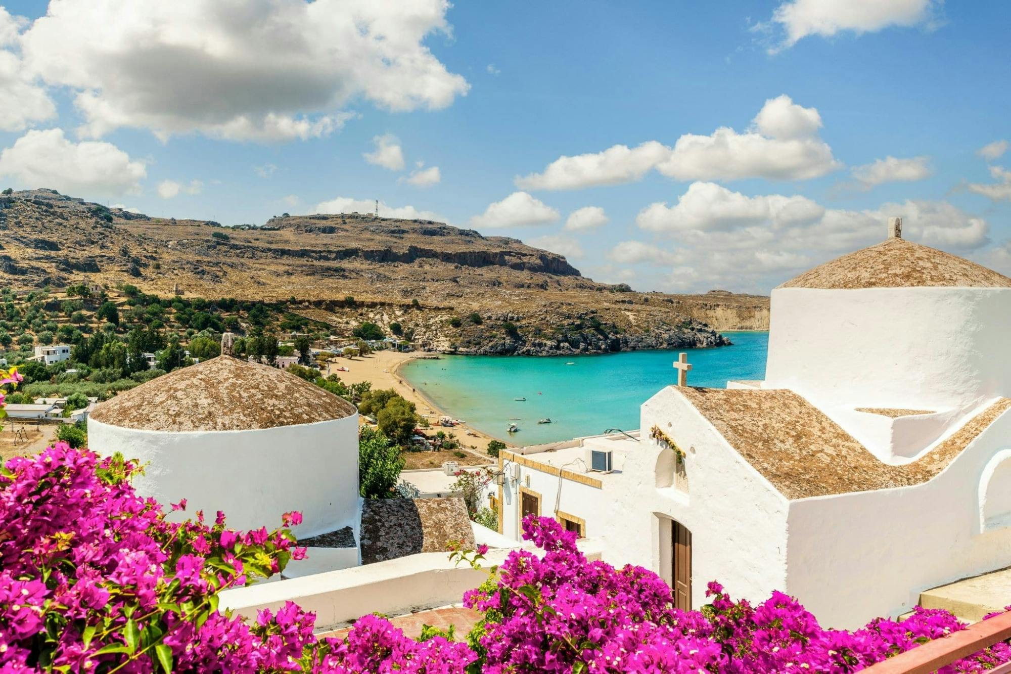 Greek myths digital treasure hunt tour across Lindos