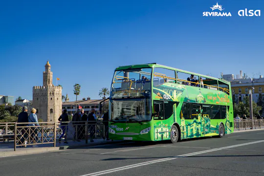 Ticket voor de hop-on hop-off bus tour door Sevilla