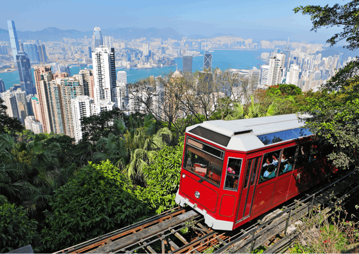 Oriëntatie op Hong Kong Island met Peak Tram Ride