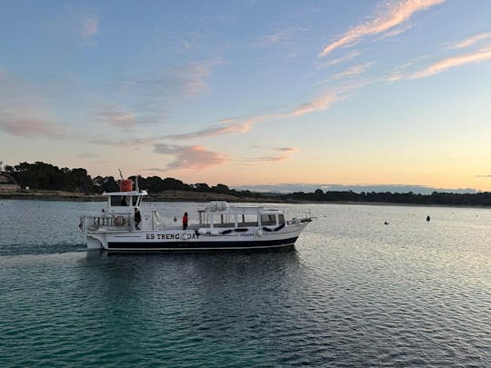 Atardecer en barco en Es Trenc en Mallorca