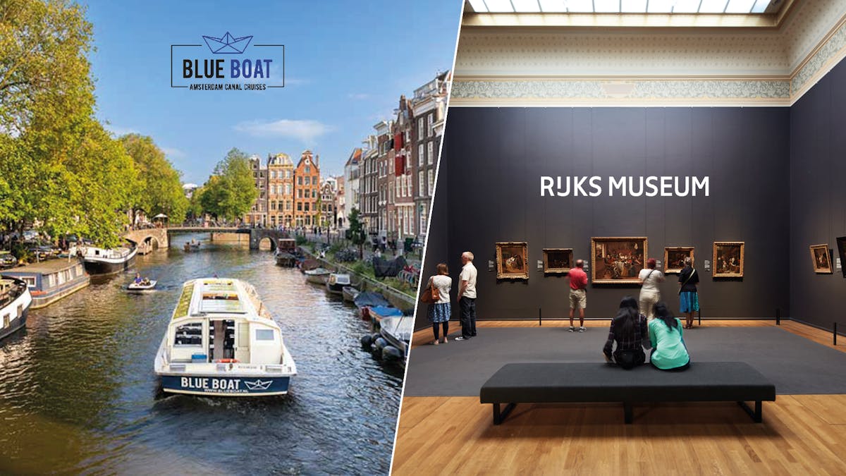 Rondvaart in Amsterdam en ticket voor het Rijksmuseum