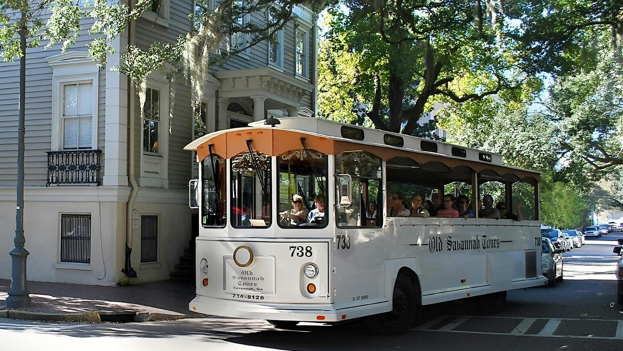 Tour panoramico storico di Old Savannah in tram all'aperto