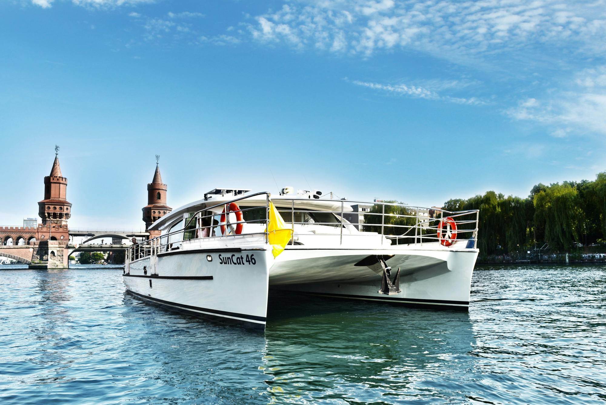 Solar-powered catamaran cruise on Berlin's Spree River