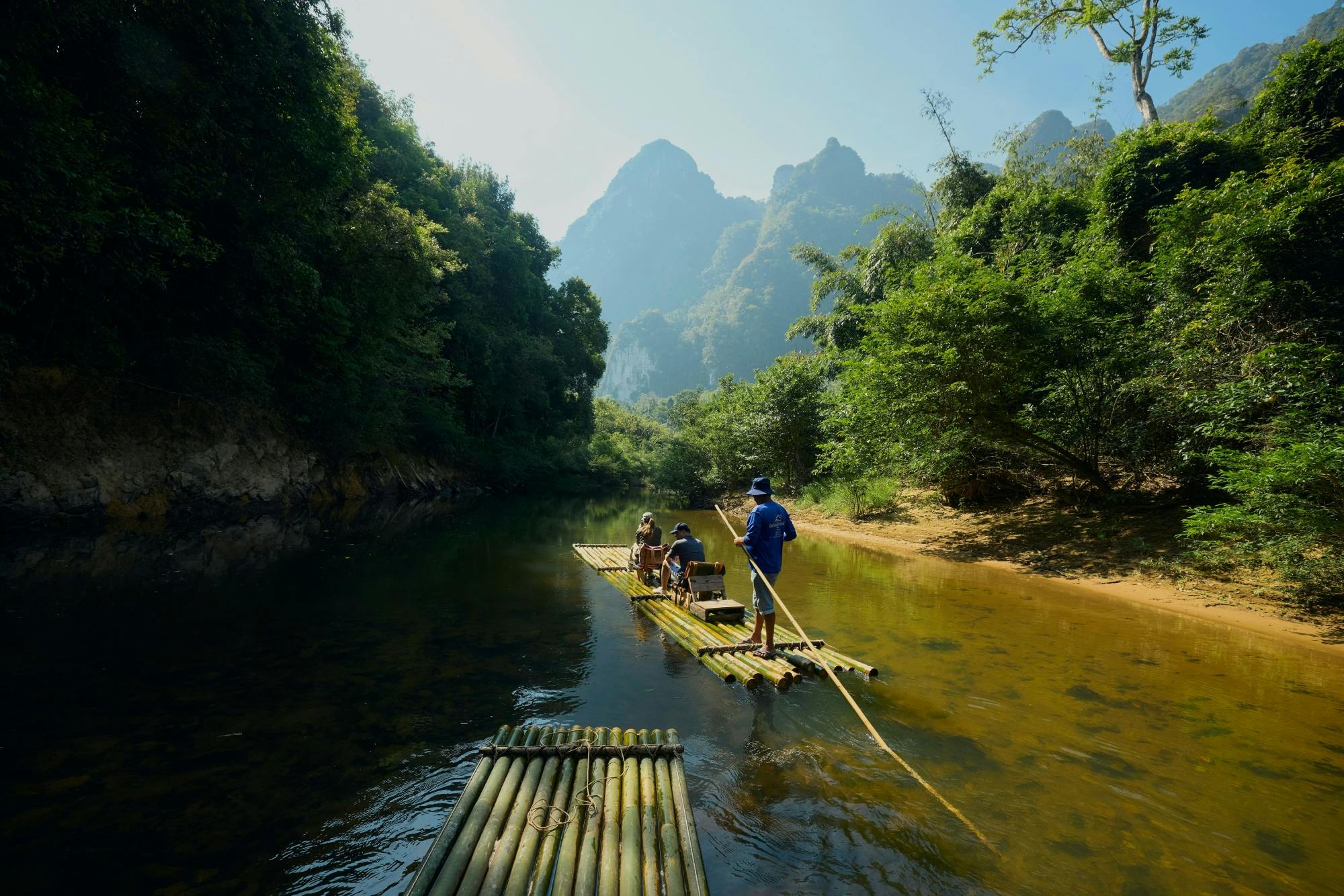 Full-day Khao Sok tour with elephant sanctuary and bamboo rafting