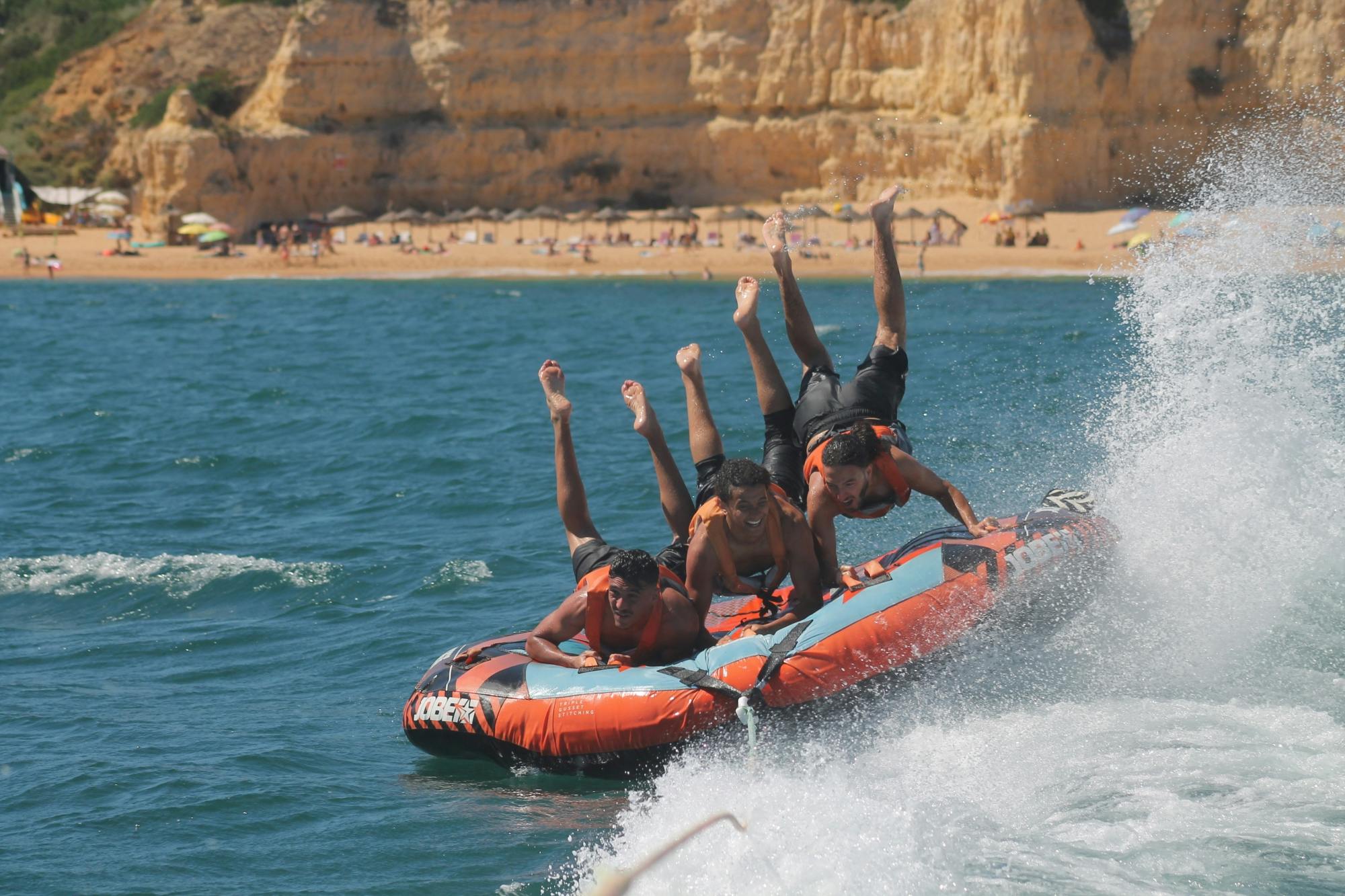 Crazy cookie boat experience in Armação de Pêra