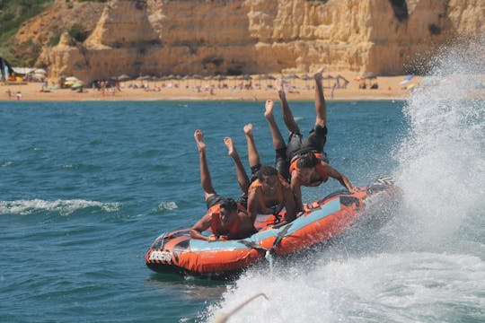 Crazy cookie boat experience in Armação de Pêra