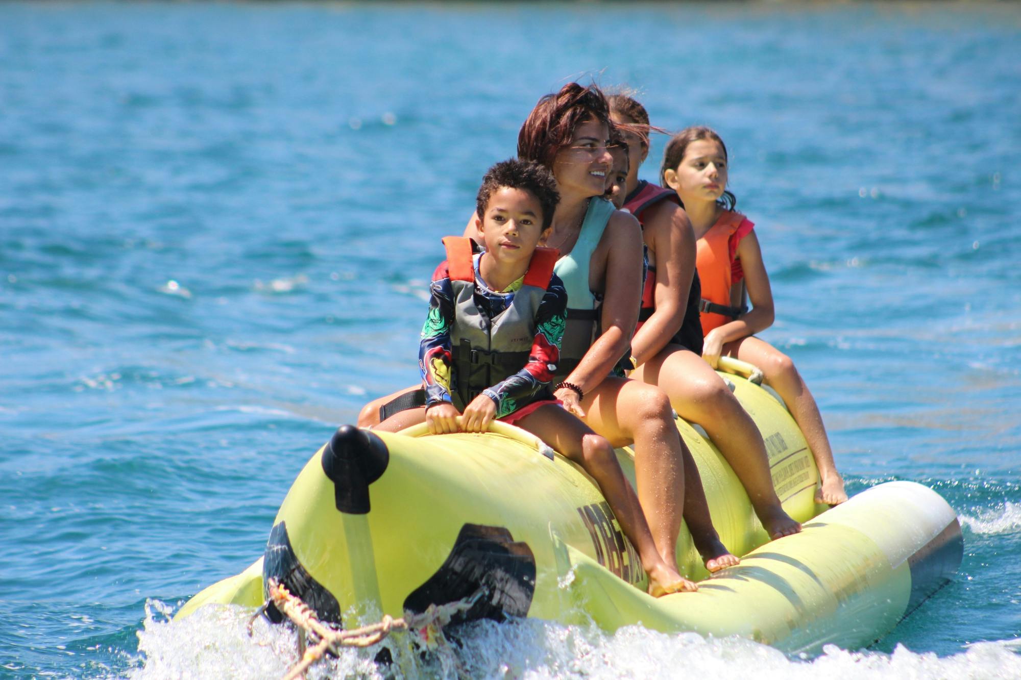 Banana boat experience in Armação de Pêra