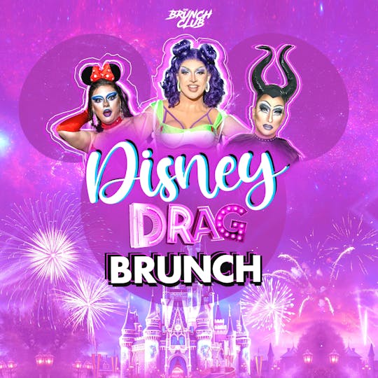 Brunch Drag sin fondo con temática de Disney y actuación