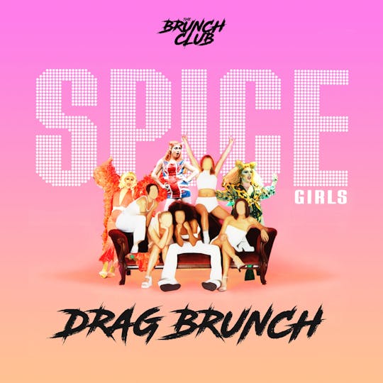 Brunch sem fundo com tema de drag das Spice Girls em Liverpool