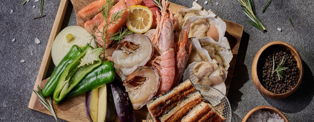 BBQ Assortment Plan at Blue Birds Rooftop Terrace in Osaka