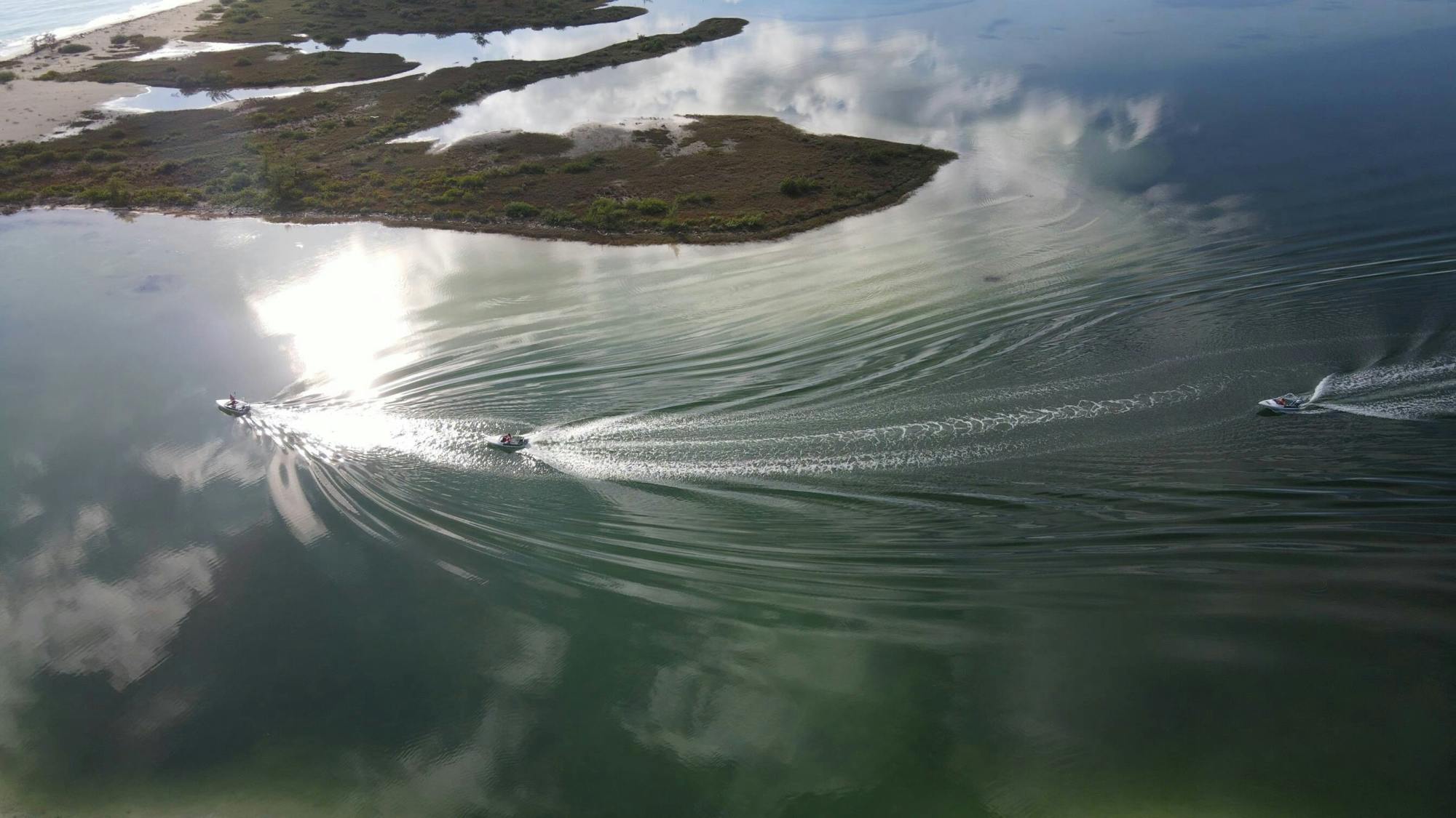 Mexican speedboat safari tour to Isla Blanca