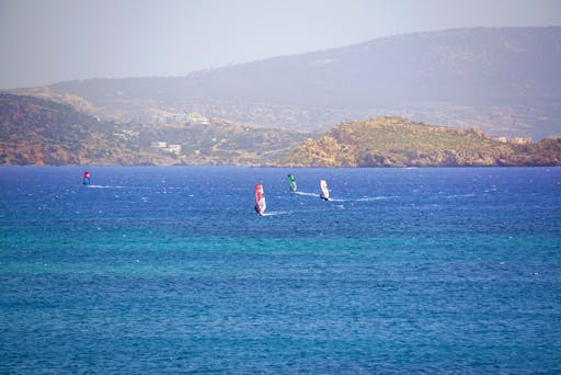Windsurfing in Chicken Bay Karpathos