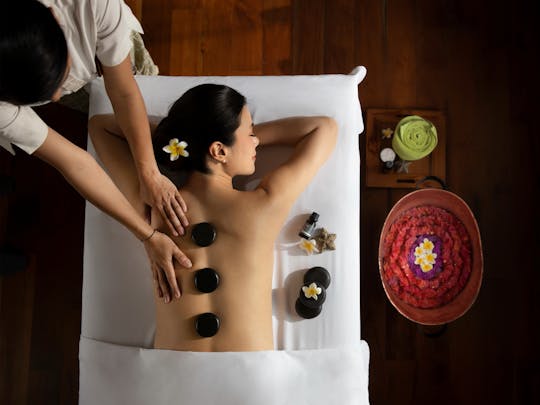 1.5-hour warm stone spa experience at Maya Sanur Spa