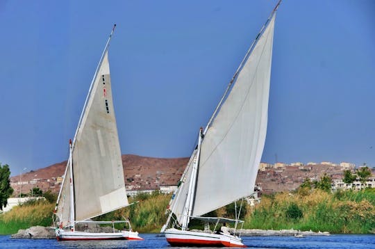 Sunset Banana Island Nile-Erlebnis an Bord einer Feluke von Luxor aus