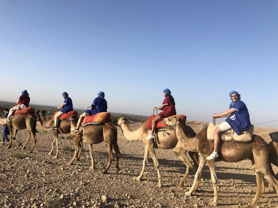 Evening camel ride Agafay desert with a traditional dinner