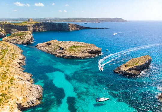 Roundtrip ferry to Comino Blue Lagoon with Gozo option from Marfa