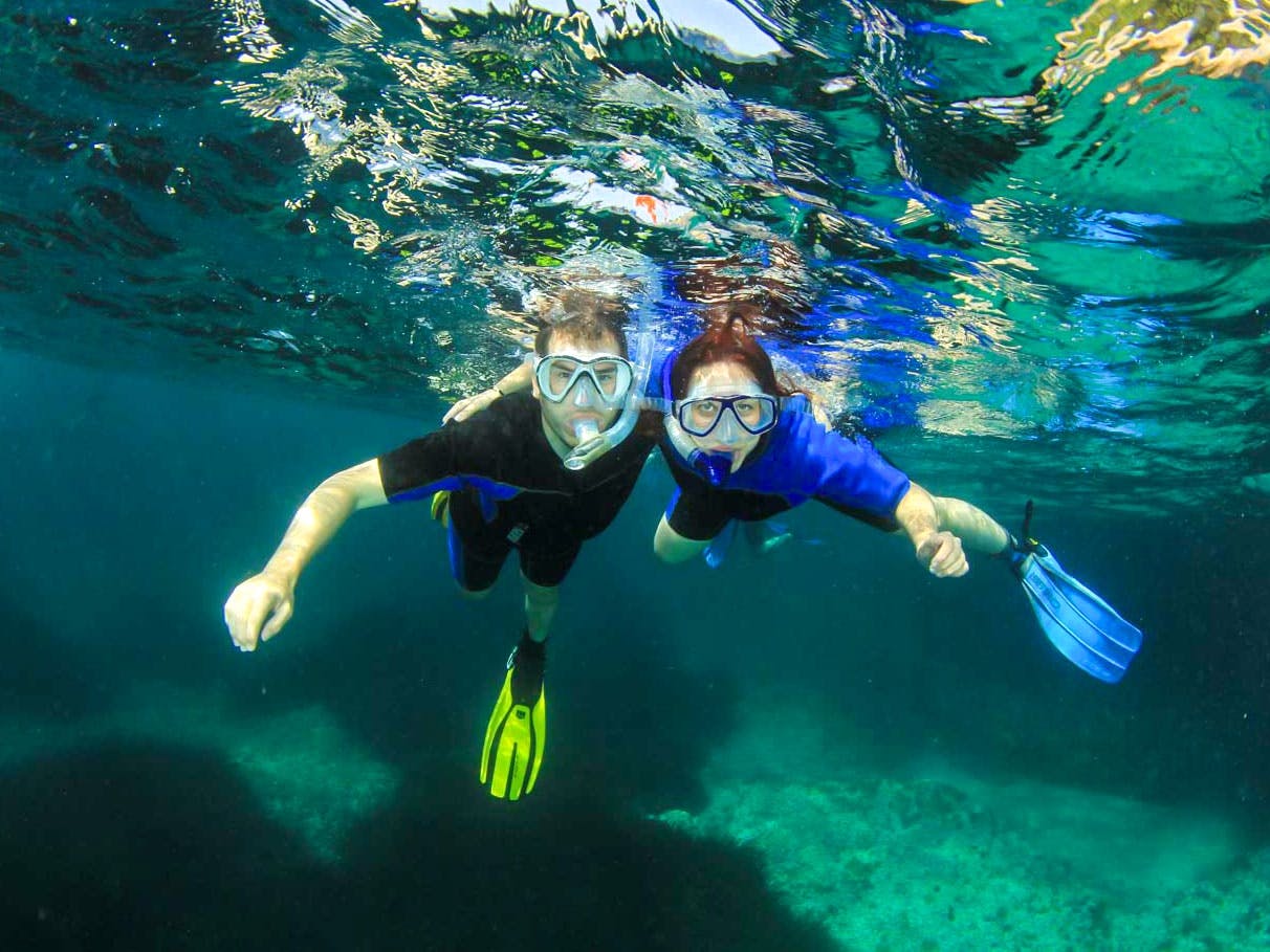 Excursion guidée de plongée en apnée en petit groupe dans la baie de Pollença