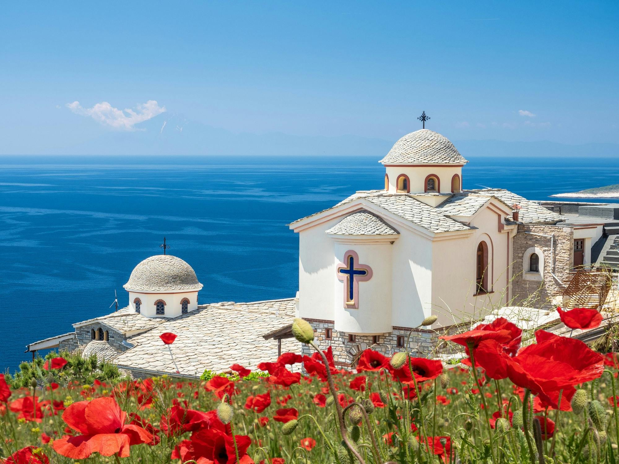 Tour of Thassos’ mountain villages with a beach yoga class