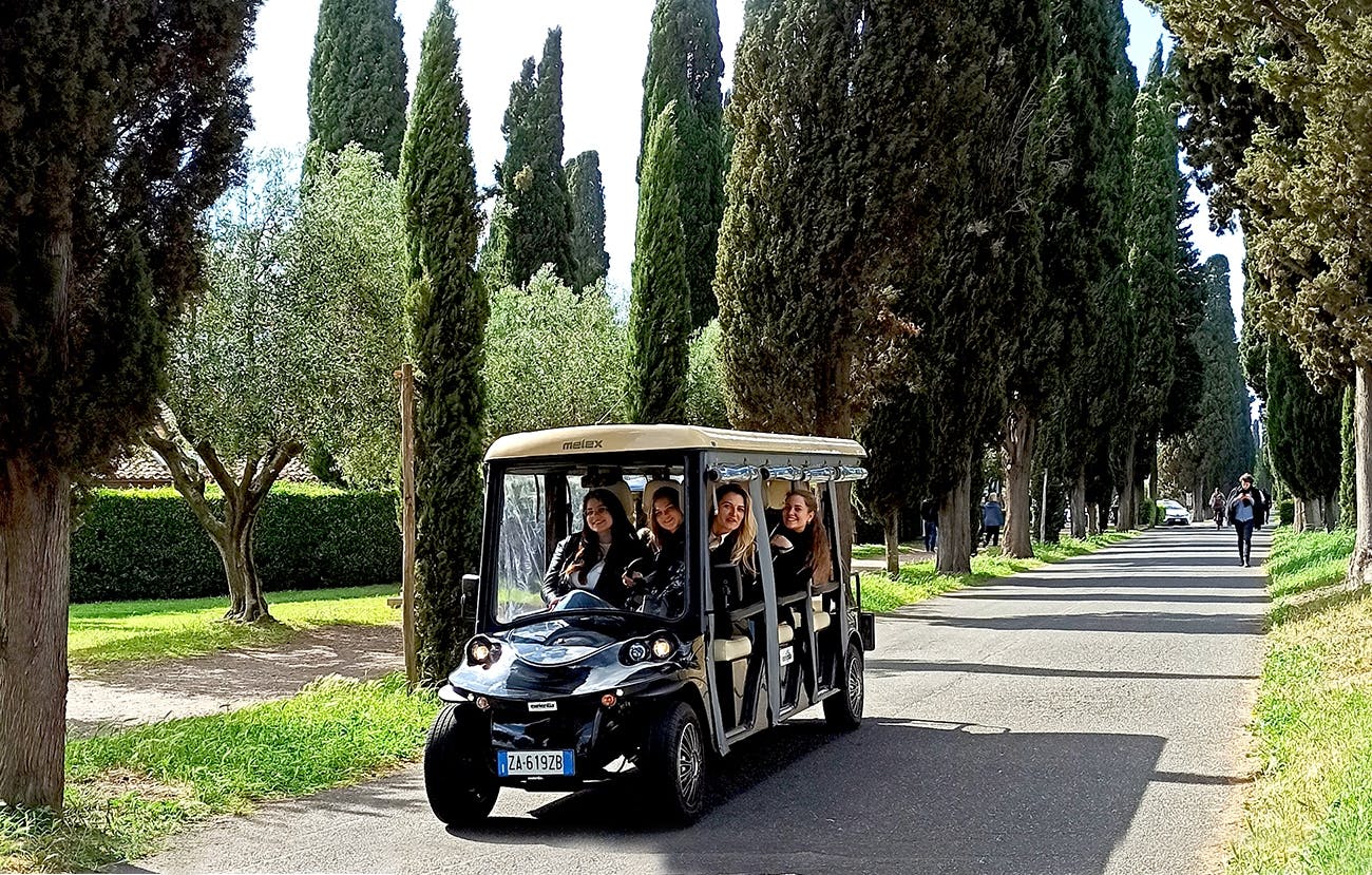 Rome Appian Way and catacombs tour by electric golf cart