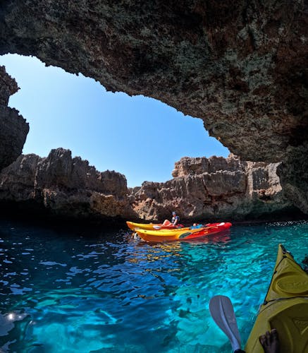 Stand-up paddle or kayaking guided tour with snorkelling