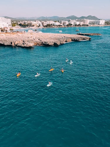 Stand-up paddle or kayaking guided tour with snorkelling