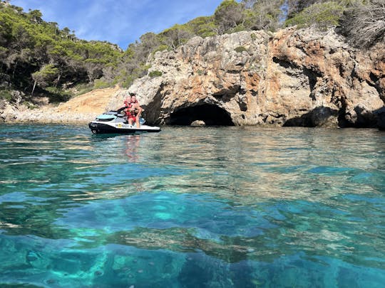 Jet ski ride to the Sea Lion Cave in Mallorca