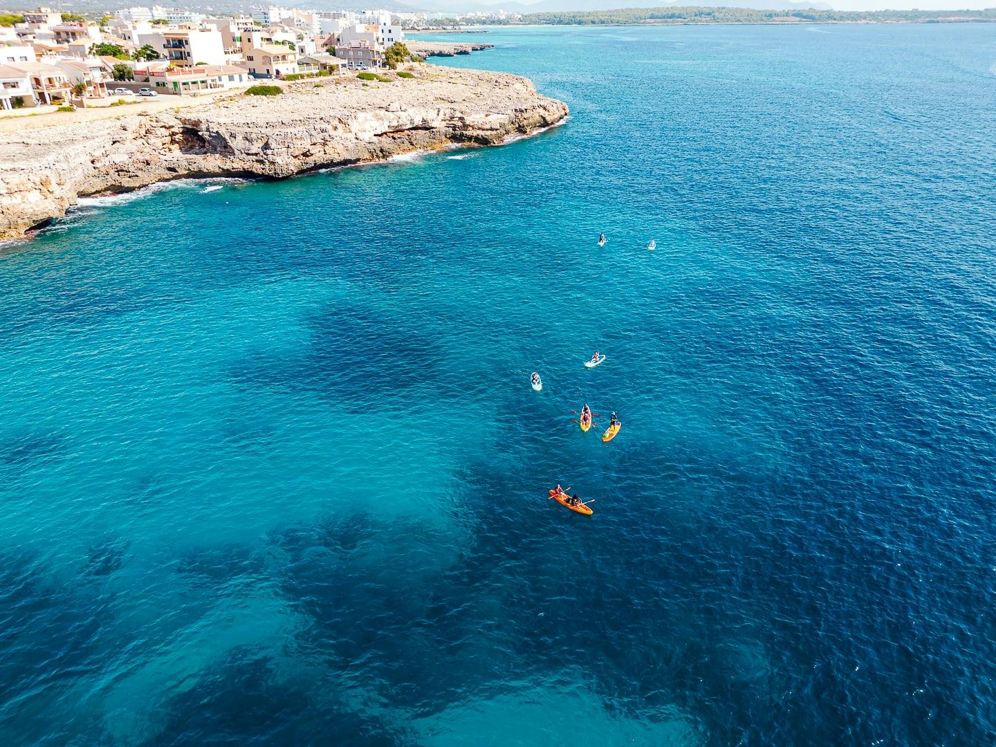 Stand-up paddle or kayaking guided tour with snorkelling