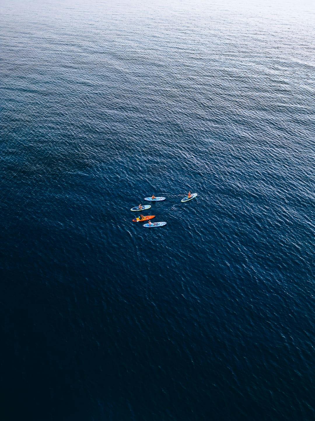 Stand-up paddle or kayaking guided tour with snorkelling