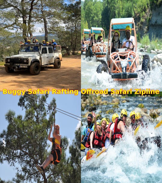 Buggy-Safari, Rafting, Offroad-Safari und Zipline in der Türkei