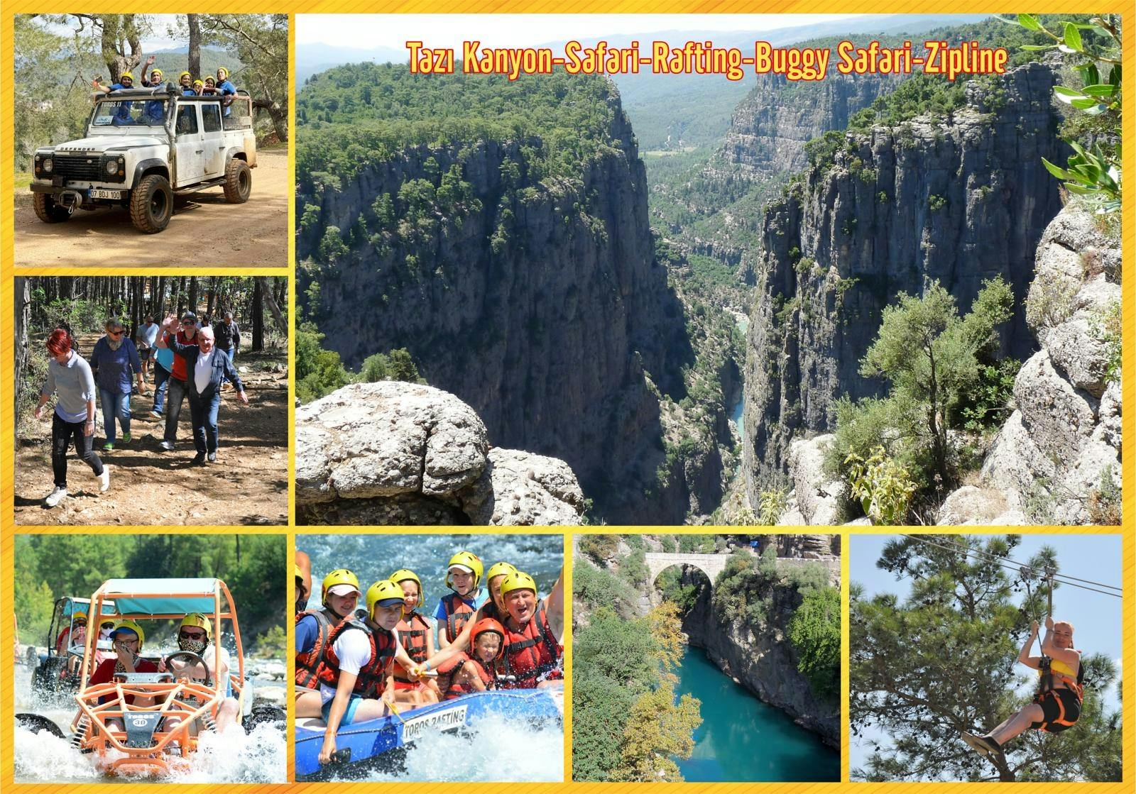 Tazı Kanyon, safari, rafting, safari en buggy y tirolesa en Turquía