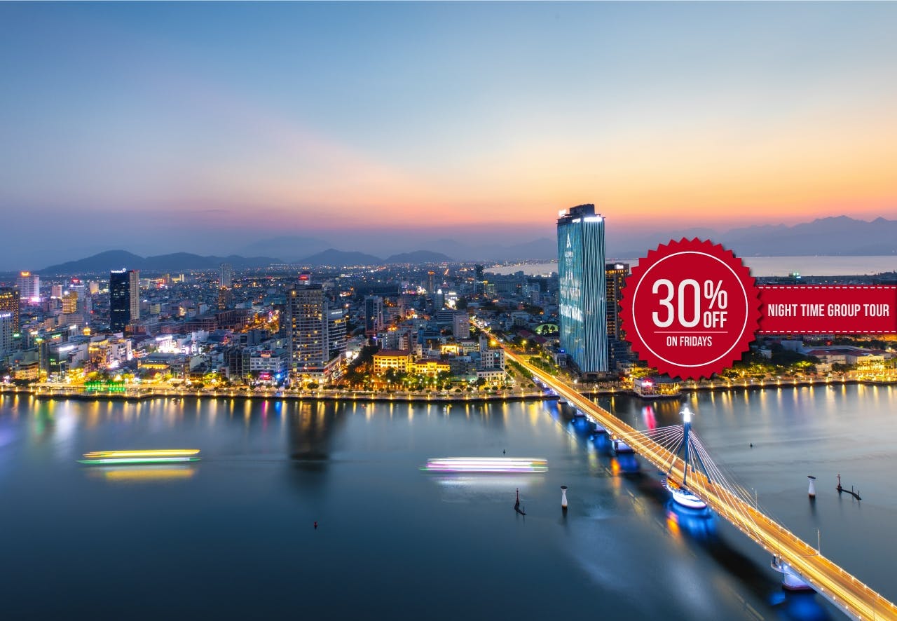 Da Nang nightlife tour and sun wheel ride experience with dinner