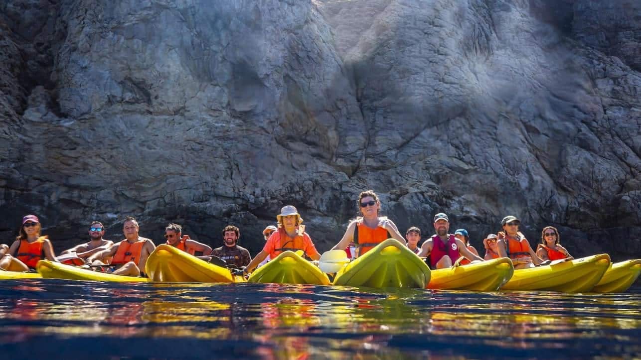 Guided Majorca kayaking tour at sunset with picnic